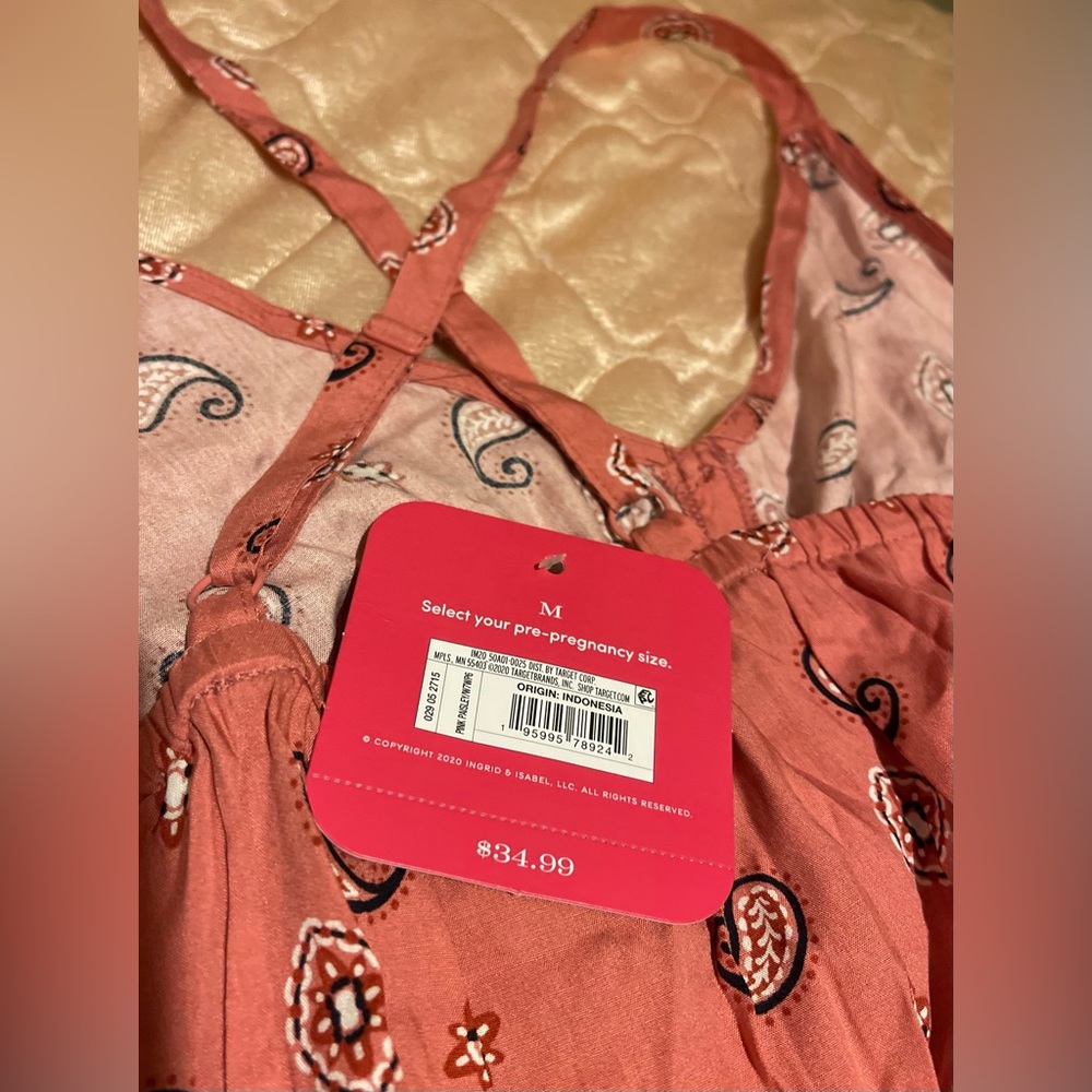 Isabel maternity dress By Ingrid & Isabel Pink Paisley size medium - Picture 5 of 5